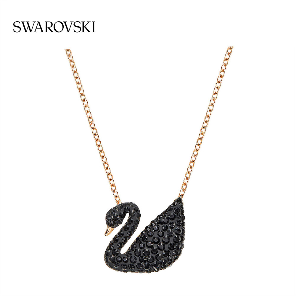 Vòng Cổ Thiên Nga Swarovski Đen Mang Tính Biểu Tượng, Quà Tặng