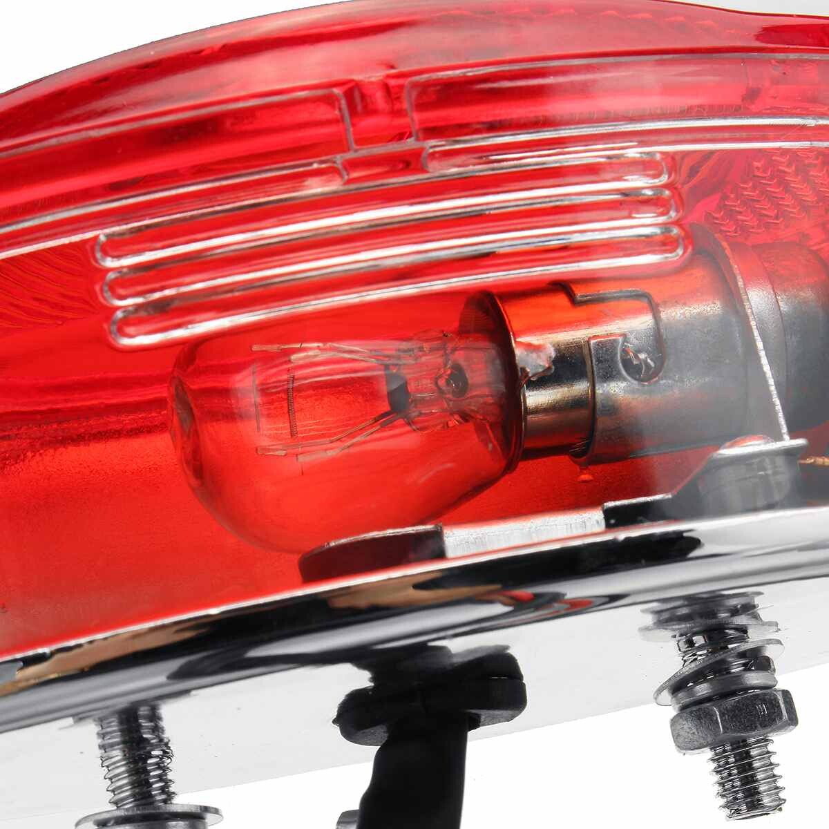 12V cho xe mô tô Chopper Harley xe máy mắt mèo đèn phanh phía sau đuôi đèn phanh Đỏ