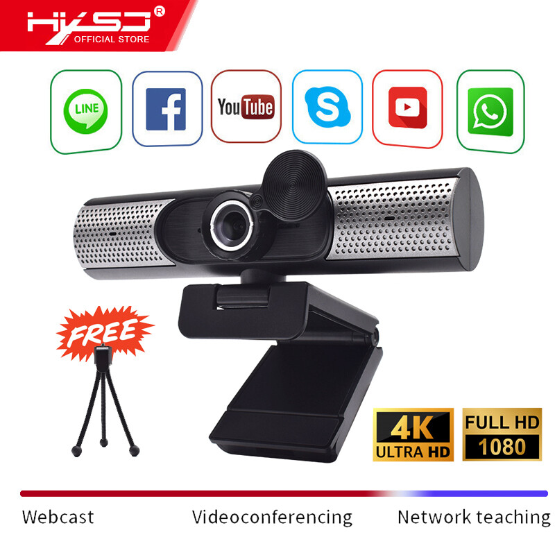 Webcam HXSJ Với Speacker Microphone HD 1080P Camera Web Full HD Webcam Hội Tụ Acto 4K Webcam USB Camera Máy Tính Webcam Cho Titok Youtube