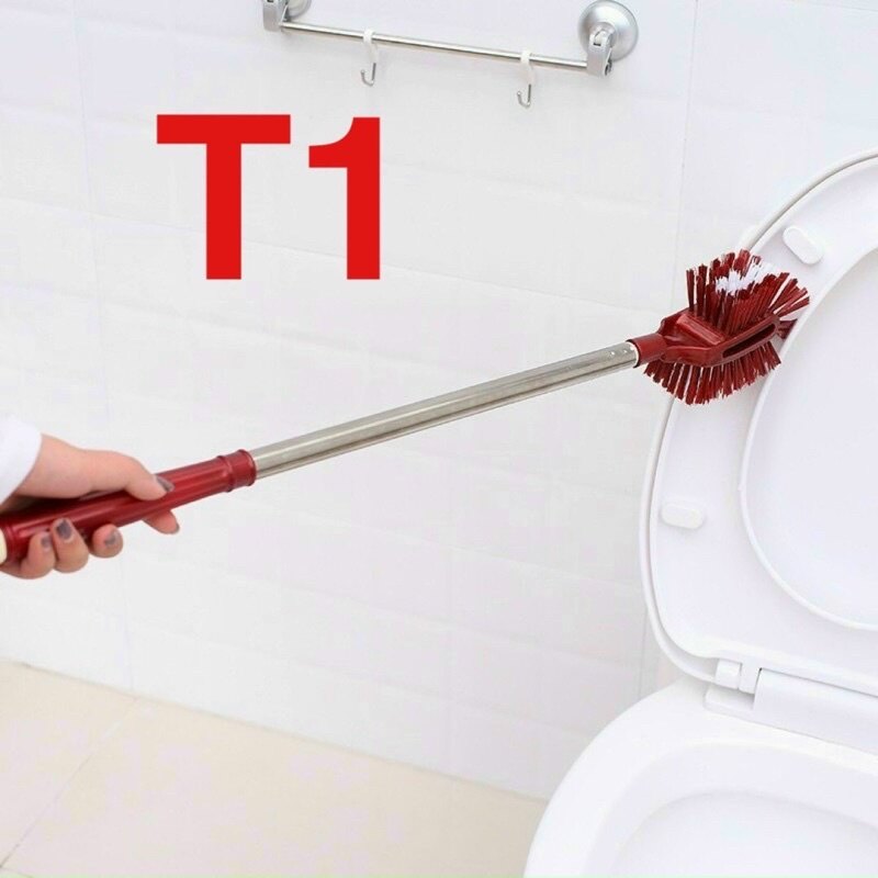 Bàn Chải Chà Bồn Cầu 2 Đầu Đa Năng - Chổi Cọ Toilet, Cọ Bồn Cầu Chùi Rửa Nhà Tắm 63Cm