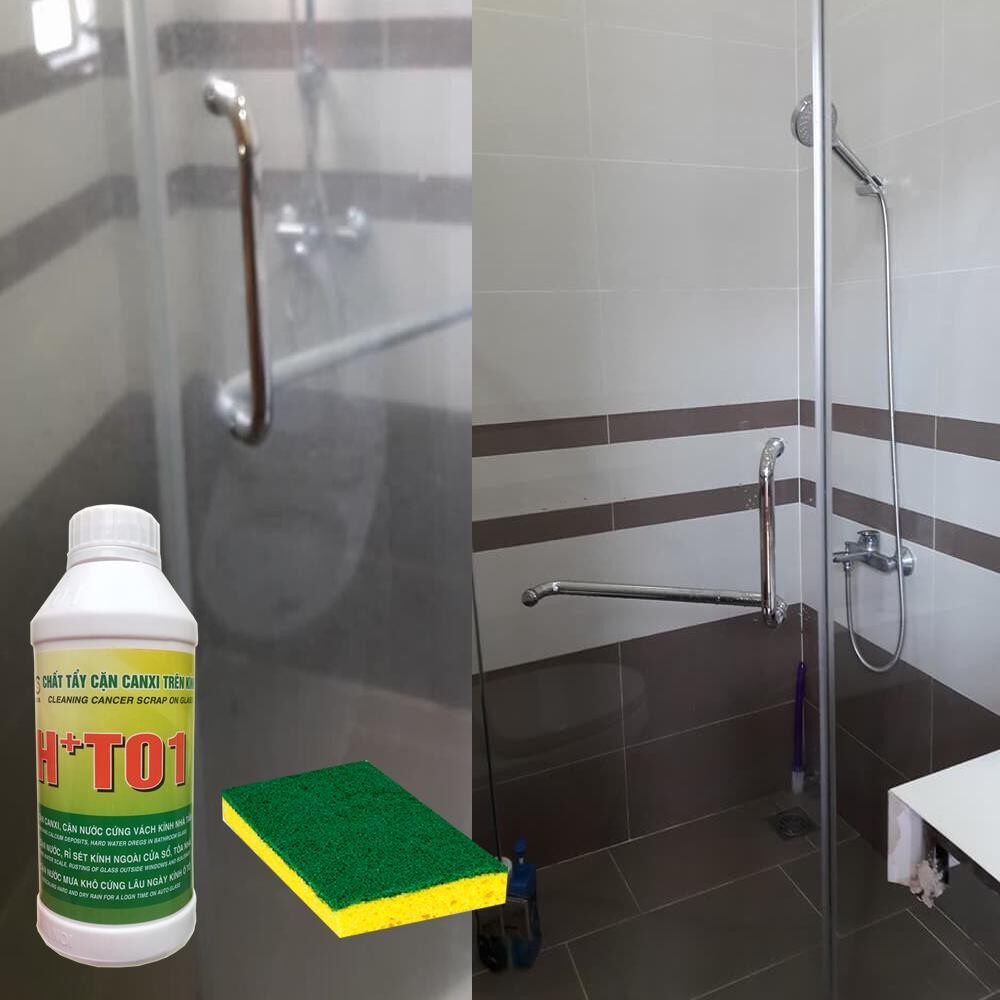 Nước tẩy cặn canxi trên kính nhà tắm, kính ô tô, kính tòa nhà ht01-tvs-500ml