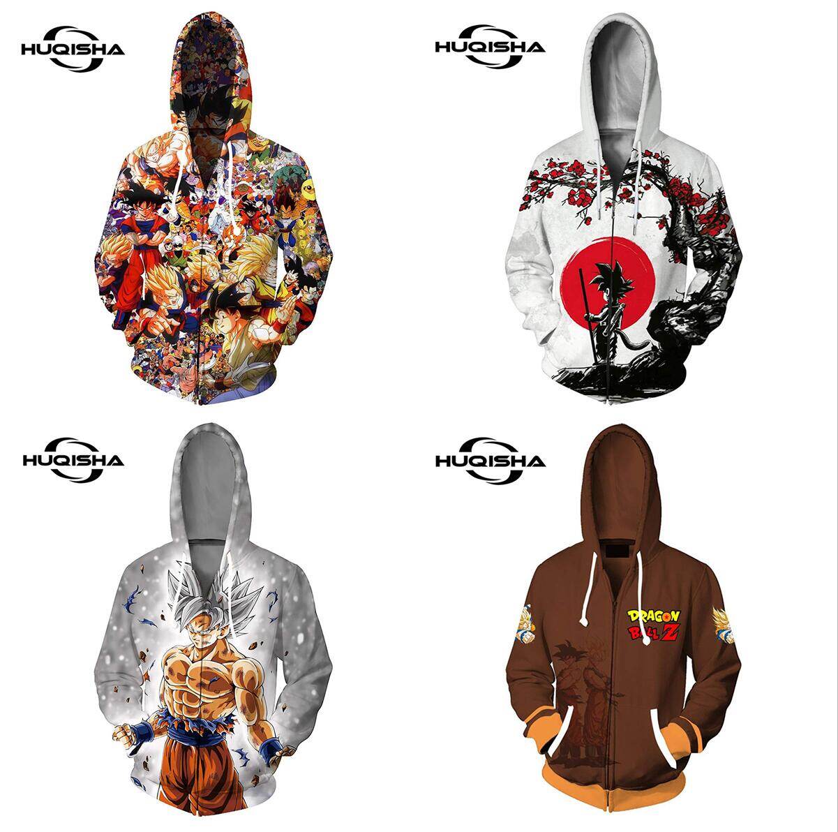 Áo Hoodie Nam Nữ Anime In 3D Mới Áo Nỉ Thời Trang Đường Phố Goku Son Trang Phục Hóa Trang Áo Khoác Có Khóa Kéo