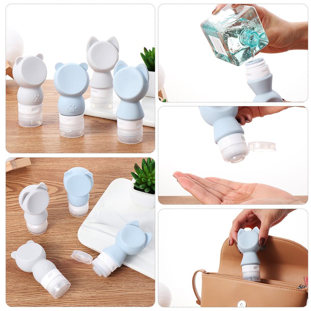 Cute Cosmetic Packaging Empty Refillable Squeeze Tubes Colorful Reusable Travel Containers. Cartoon Themed Lotion Bottles Portable Refillable Containers Refillable Bottles