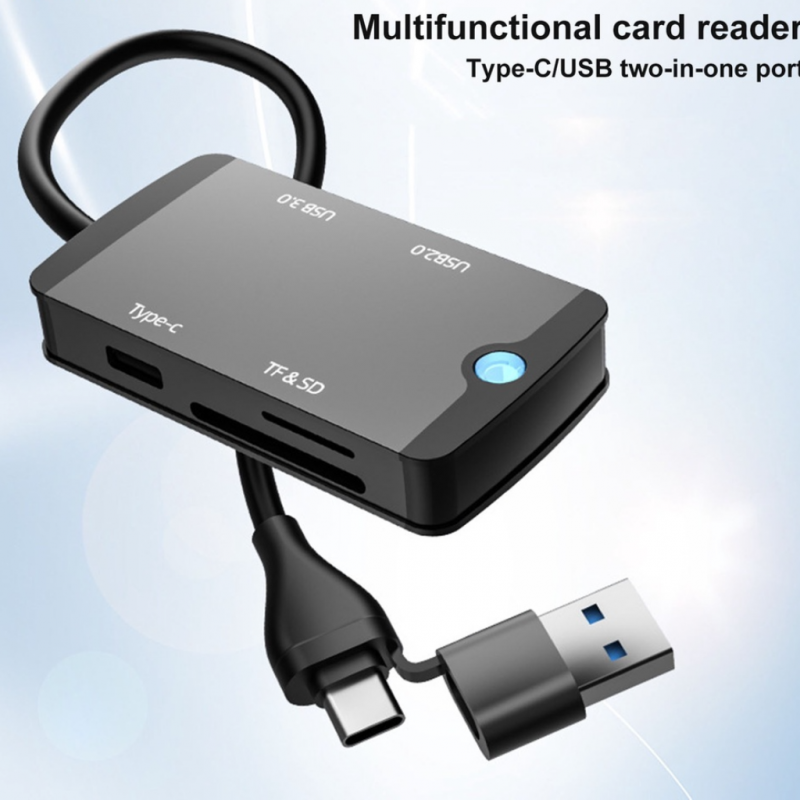 Usb C Đầu đọc thẻ để TF SD Đầu đọc thẻ OTG Đầu đọc thẻ kết nối USB thông minh Đầu chuyển đổi thẻ nhớ USB 3.0 Đầu đọc thẻ cho MacBook Pro/Air Ipad Pro Type-C