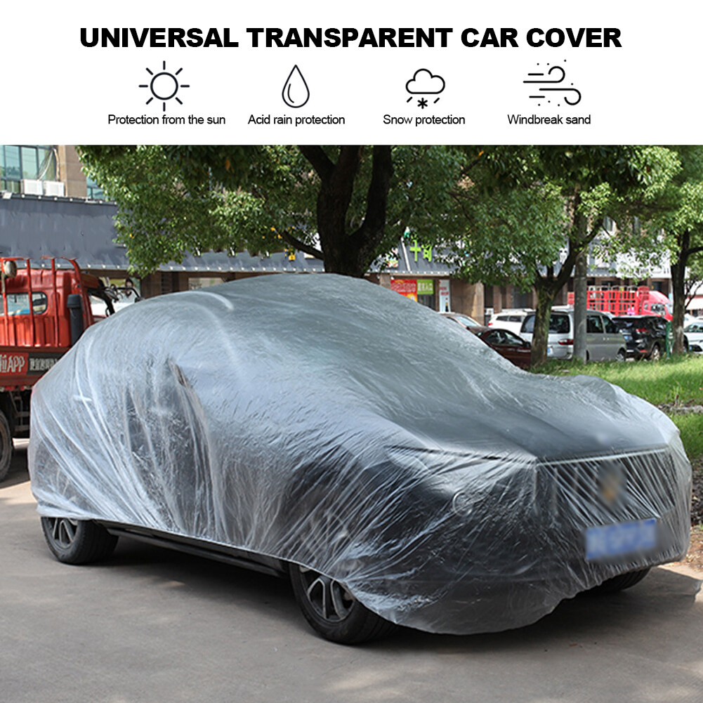 JaneDream Universal Transparent Car Cover Waterproof Dustproof Disposable