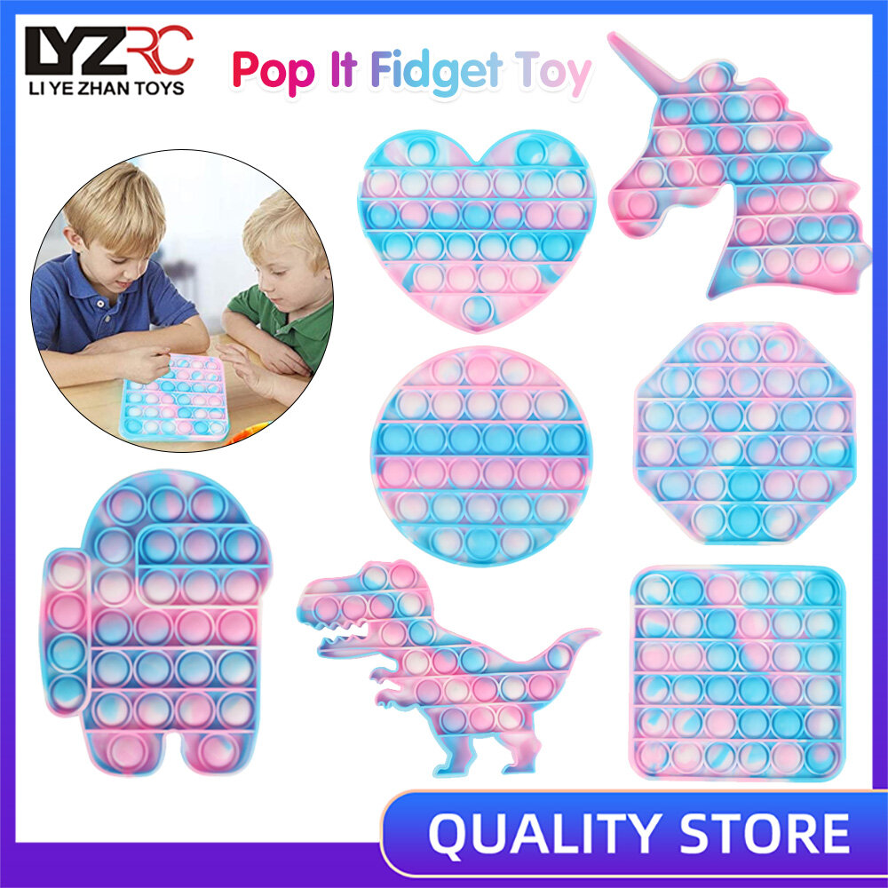 LYZRC Pop It Fidget Toy Đồ Chơi Giảm Căng Thẳng Cảm Giác Bong Bóng Đẩy Pop, Đồ Chơi Giảm Căng Thẳng