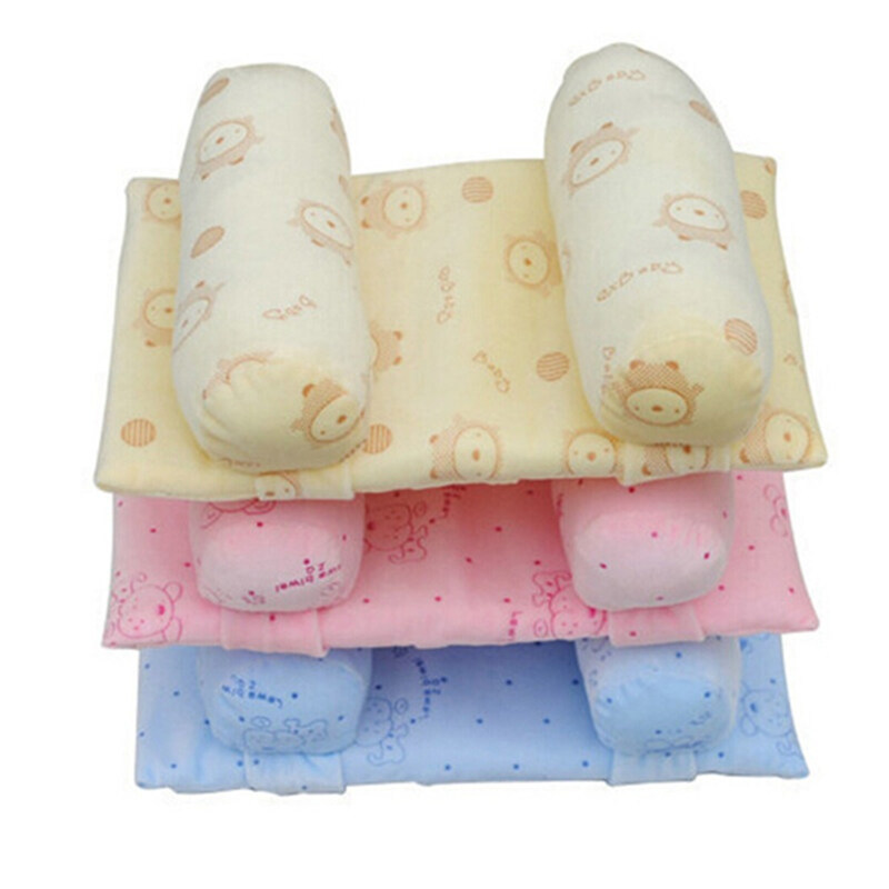 【ZNBY】 1 cái gối cho trẻ sơ sinh, gối định hình chống bẹo đầu, gối mặt vải cotton nhung.