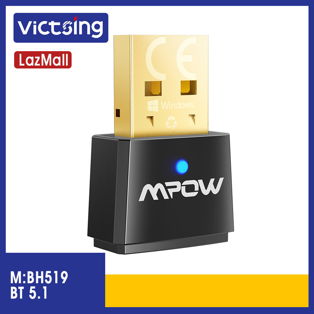 MPOW BH519 Bluetooth 5.1 USB Adapter for PC Win 7/8.1/10 Linux Bluetooth  Dongle Transmitter Receiver 2-In-1 for Desktop Laptop Mouse Keyboard  Gamepad Printer Headset Smartphone | Lazada PH