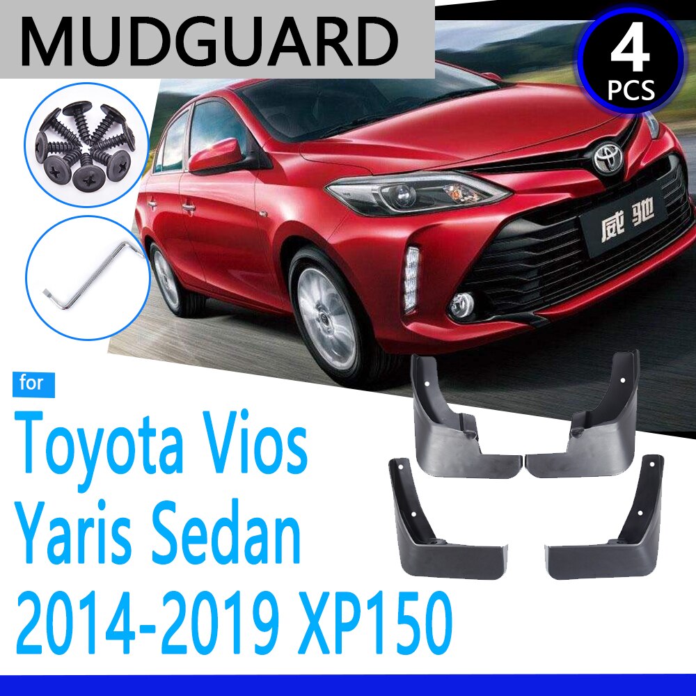 Tấm chắn bùn cho toyota vios yaris sedan 2014 ~ 2019 xp150 2015 2016 2017 2018 phụ kiện xe hơi tấm chắn bùn phụ tùng thay thế ô tô