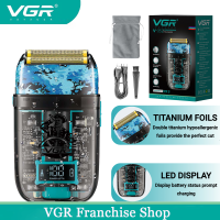 VGR Hair Trimmer Machine Electric Shaver Foil Beard Trimmer Professional Bald Razor Waterproof Rechargeable Shaver for Men V-352