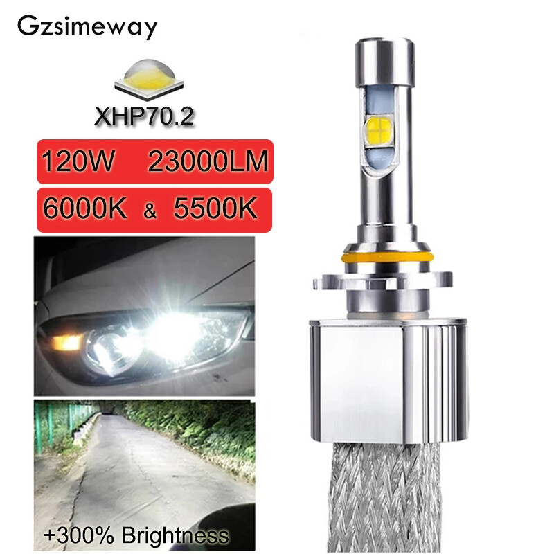 Đèn Pha Led Cho Ô Tô, 1 Bóng Đèn, 9005 HB3 LED H4 H11 H8 H7 9012, Bóng LED 6000K XHP70 Chip 116W 13200LM, Đèn Sương Mù Tự Động 9006 HB4, Đèn D2H D1S D2S 12V 24V (Giá là cho 1 bóng đèn)