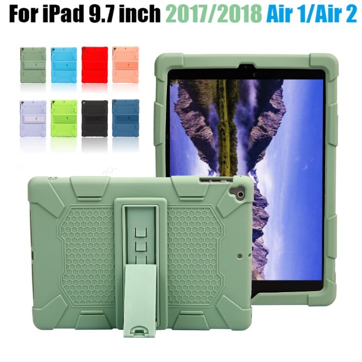 Ốp Máy Tính Bảng Cho IPad 9.7 Ốp Air 1 Air2 Ốp Silicon Mềm Có Giá Đỡ Cho IPad 9.7 2018 Ốp Thông Minh 6th Gen 9.7 2017 5th