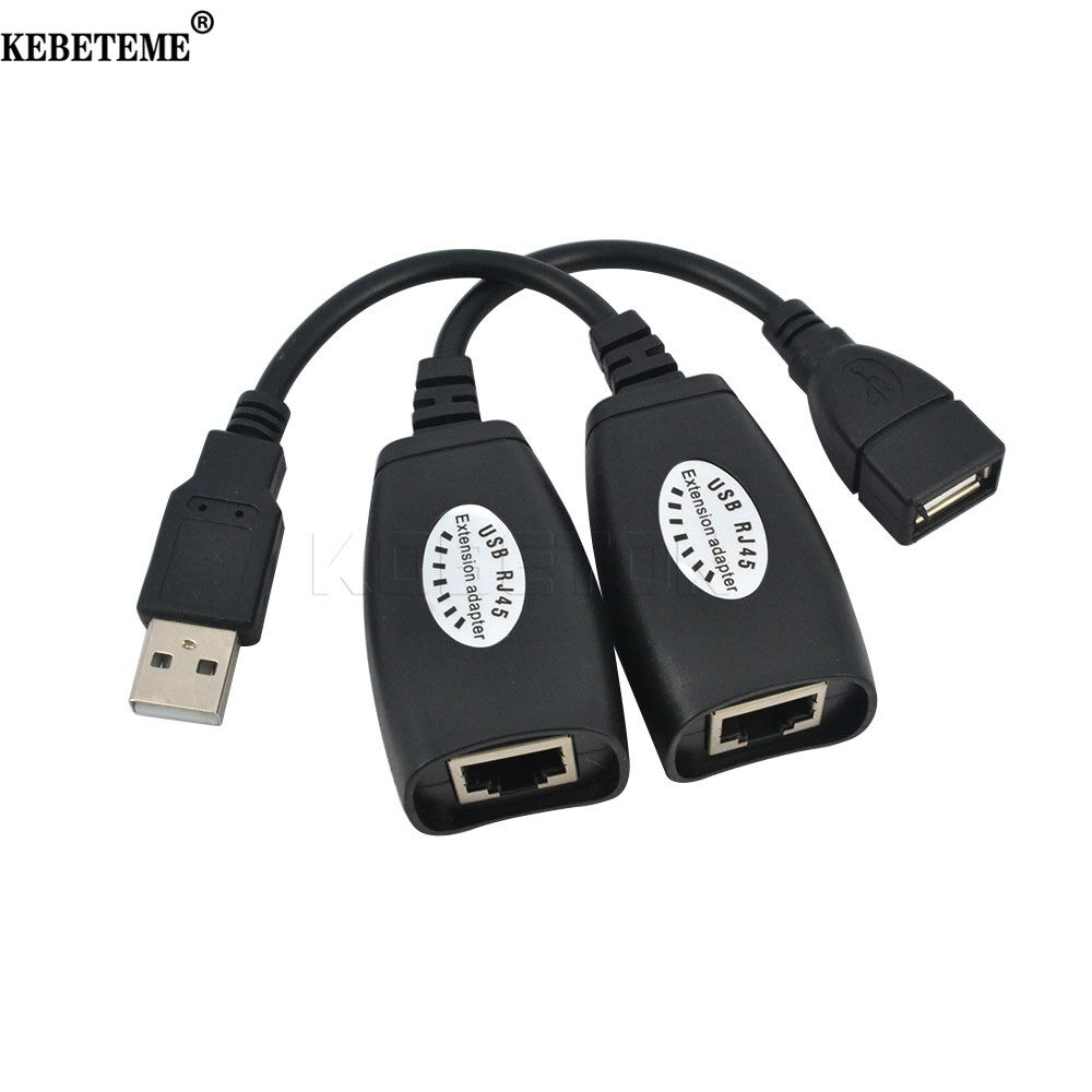 KEBETEME Cáp Chuyển Đổi Mở Rộng Mạng LAN Ethernet Cat6 Cat5 Cat5e 6 Rj45 Đầu Đực Sang Đầu Cái USB 2.0