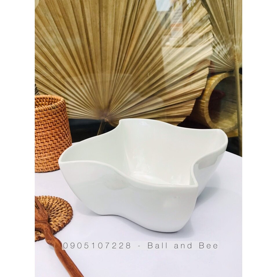 Bát ( Tô) Chất Liệu Sứ Tráng Men Thiết Kế Dạng Cánh Hoa Độc Đáo - Dùng Làm Decor Trang Trí, Chụp Hình Sản Phẩm