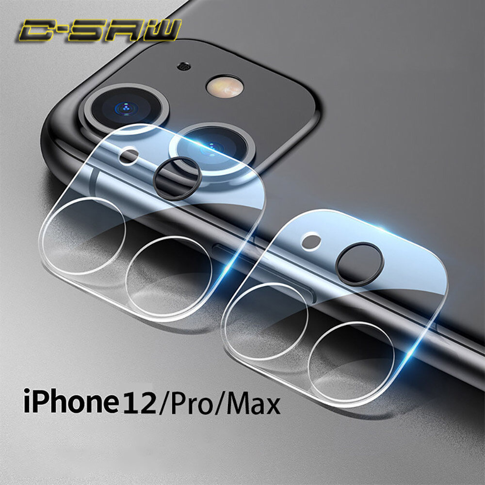 C-SAW 2 Chiếc Bảo Vệ Máy Ảnh Miếng Bảo Vệ Màn Hình Ống Kính Cho IPhone 11 12 Mini Pro Max 6 7 8 6S Plus X Xs Xr On Se 2020 Tempered Glass Phim