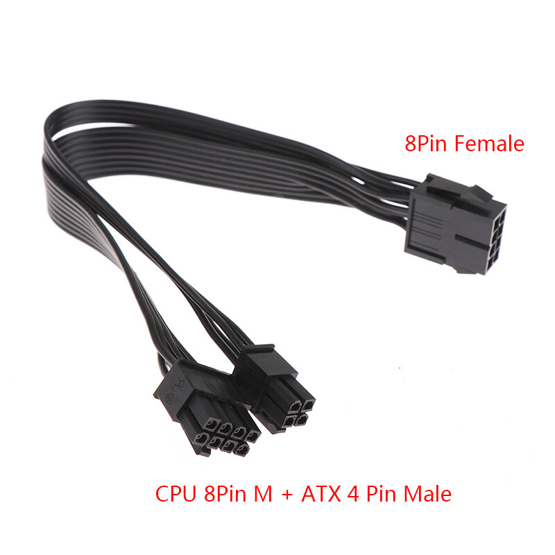 Cáp chuyển đổi nguồn cho cpu 8pin cái sang cpu 8pin atx 4pin đực
