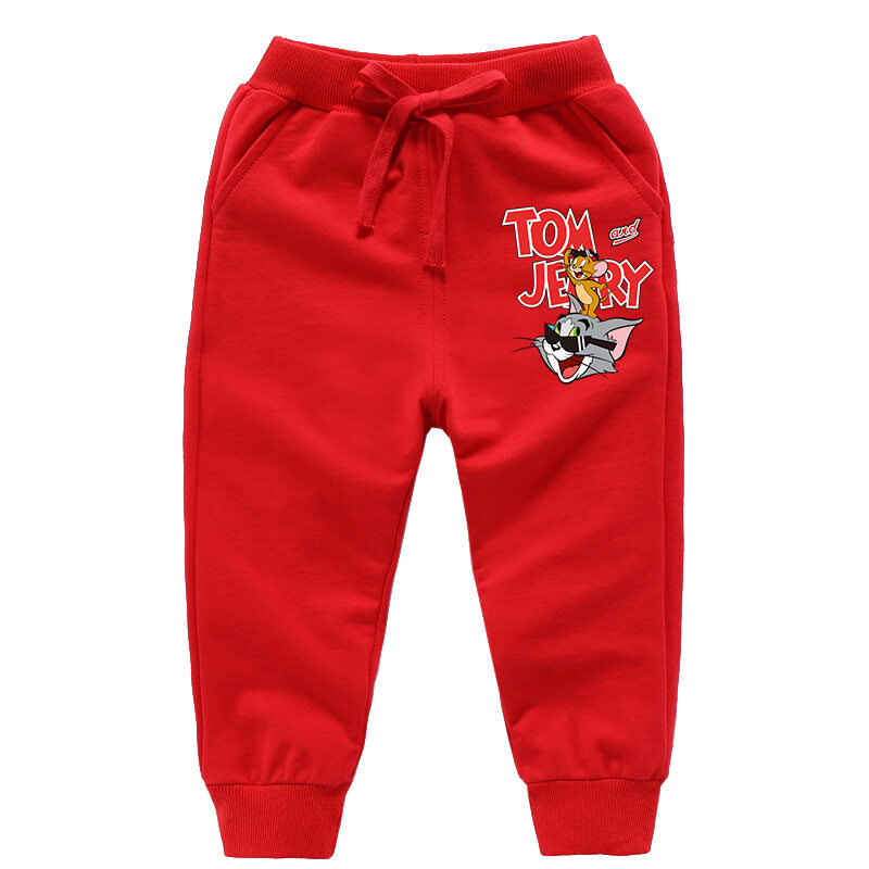 Quần Jogger Tom Jerry Cho Bé Trai Và Bé Gái, Quần Áo Thể Thao Rộng Thoáng Khí Thường Ngày Mùa Thu Vải Cotton Họa Tiết Hoạt Hình Mới 2020