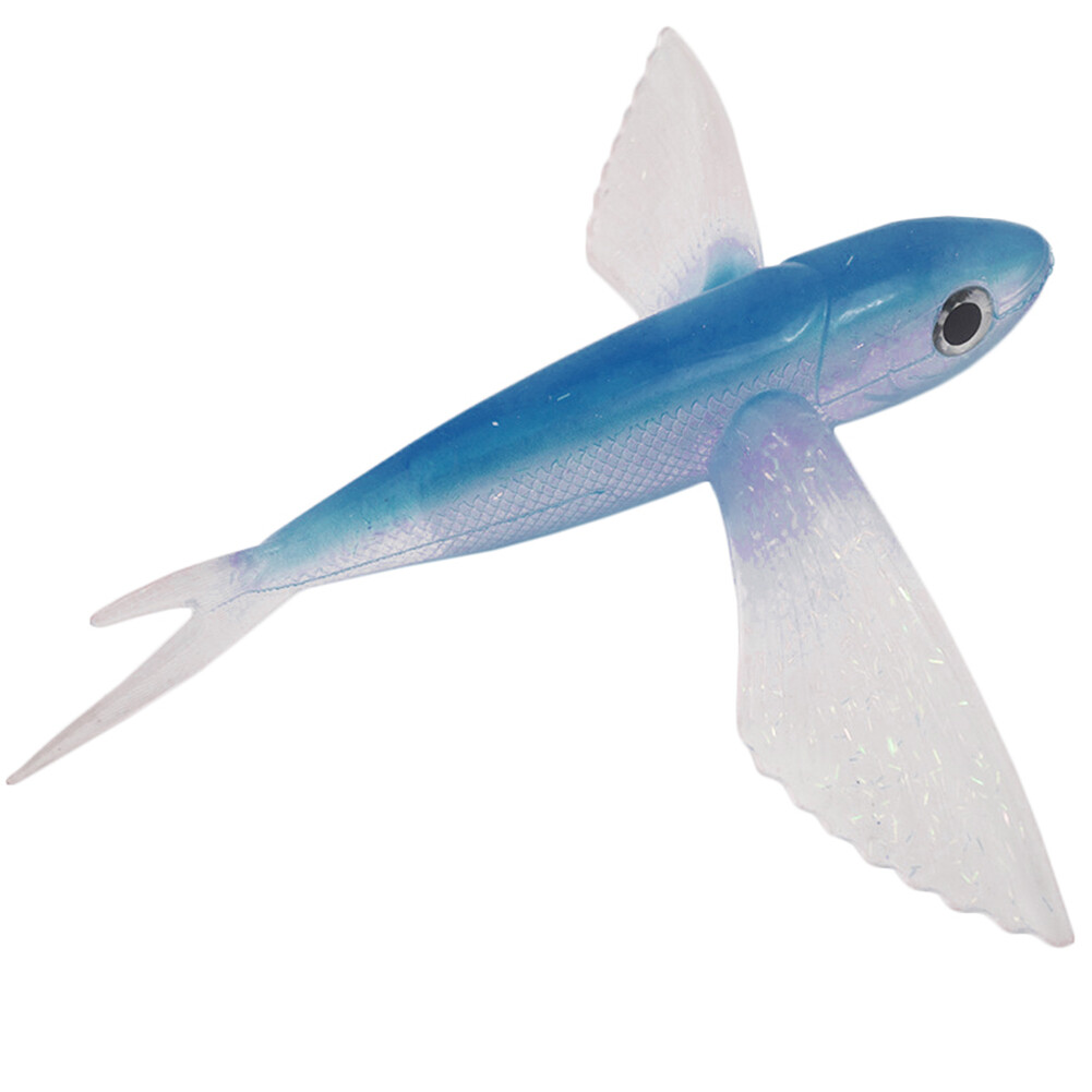 Dragon Sports Seawater Boat Fishing Bait Big Wings Flying Fish Tuna Baits Soft Lure Tackle
