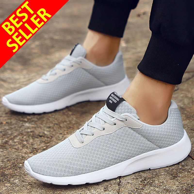 Ready Stock New Big Size 36-47 High Quality Men Fashion Sneakers Running Shoes Outdoor Shoes Casual Comfortable Men Trend Lightweight Walking Shoes Breathable Men Shoes