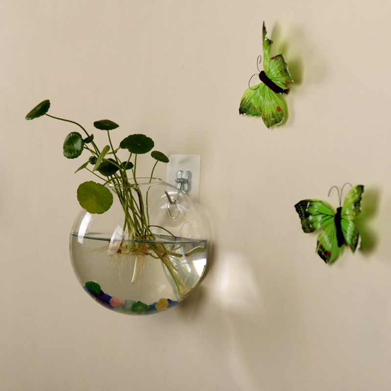 ติดผนังชามแท็งก์เทอราเรี่ยมแบบแขวนแจกันไฮโดรโพนิกLivingห้องตกแต่งผนังPlantกระถางดอกไม้