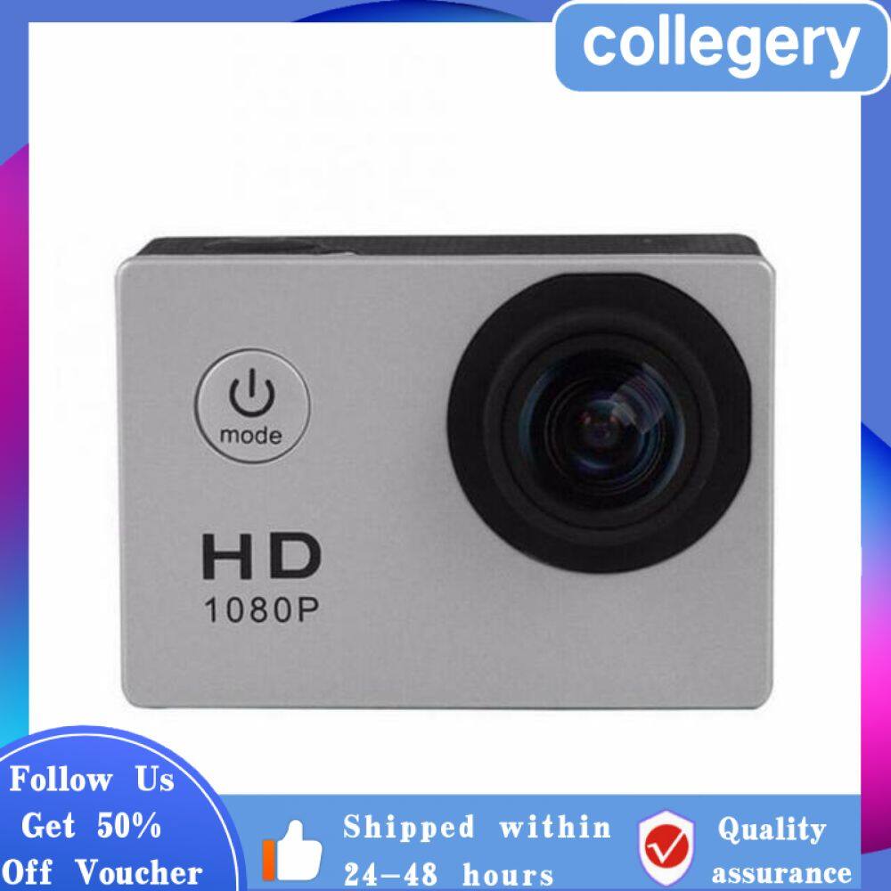 Collegery- HD 1080P กีฬา Action กล้องกันน้ำ Mini กล้องวิดีโอ DV 12MP 【สินค้าพร้อมสต็อก!】
