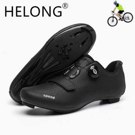 HELONG 2021 Men's MTB Cycling Shoes, SPD Cleats, Outdoor Sneakers