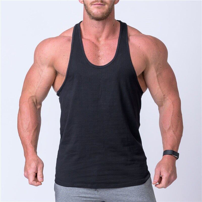 Casual Joggers Clothes Musle Guys Bodybuilding Fitness Boy Tank Top Workout Vest Undershirt Sleeveless Shirt Solid Color Vest