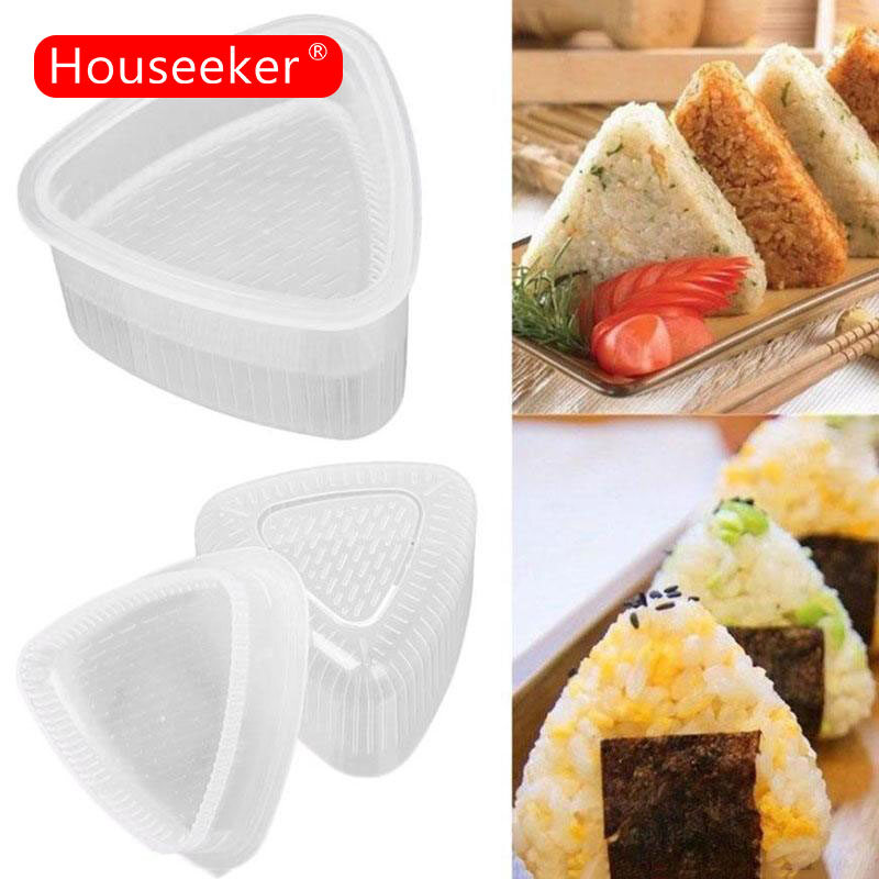Houseeker 2 Chiếc Khuôn Làm Sushi Nhựa Onigiri Cơm Bóng Bấm Máy Làm DIY Dụng Cụ Nấu Ăn Tiện Ích Phụ Kiện Nhà Bếp
