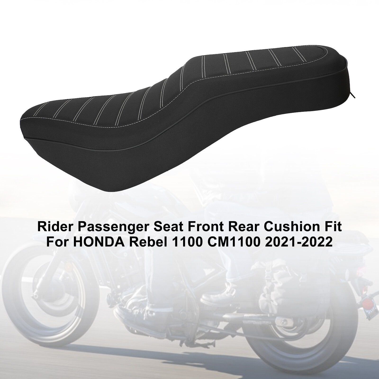 Areyourshop Rider Passenger Seat Front Rear Cushion Matt Black For Honda Rebel Cm1100 21-22 ราคา 4,213 บาท*ส่งฟรี