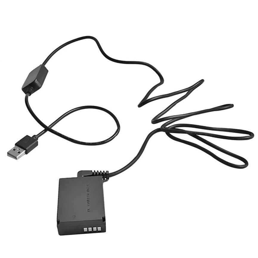 Ubest DR-E12 Đầu Nối Pin Giả + DC Cáp USB Cho Máy Ảnh Canon EOS M M2 M10 M50