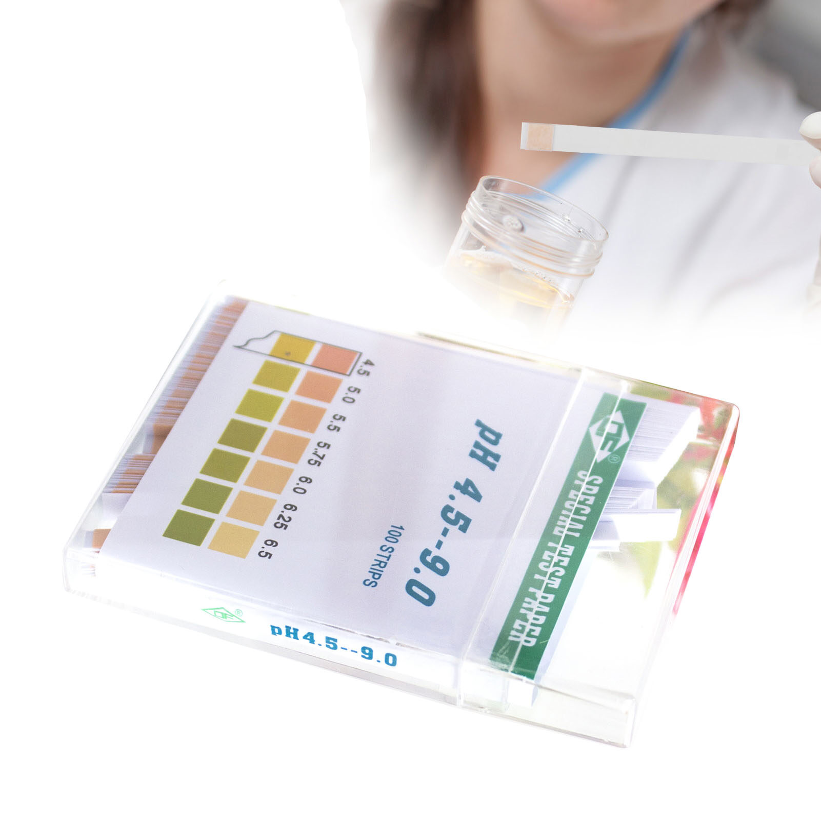 Giấy Kiểm tra độ PH 100pcs dễ dàng để sử dụng PH giấy nhanh chóng Thử nghiệm 2 màu sắc cho nước bọt cho nước