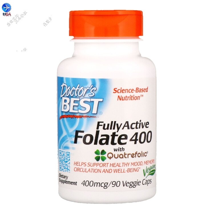 Spot Doctor's Best Active Folate MTHF 5 Methyl Hydrogen Four 400 McG90 Grain
