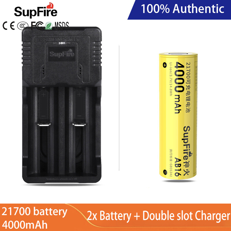 SUPERFIRE Đèn pin AB16 Mạnh Mẽ Ánh Sáng Đèn Pin 21700 Li-Ion Pin Sạc 4000MAh 3.7V/4.2V đèn pin sạc điện