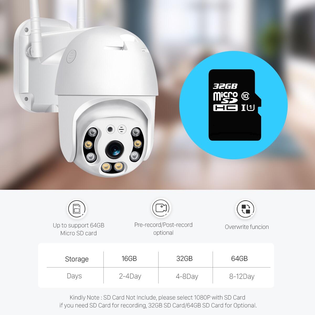 YCC365 Plus 5X ZOOM FHD 1080P Outdoor IP Camera CCTV WiFi Security