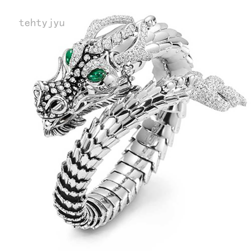 YT-Thời Trang Hàn Quốc 925 Bạc Độc Đáo Panlong Nhẫn Có Thể Điều Chỉnh Cho Phụ Nữ Và Nam Giới