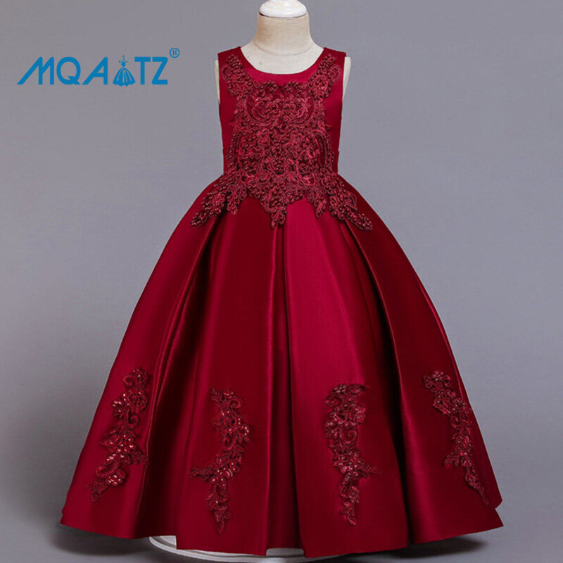 MQATZ Thêu Pageant Công Chúa Ăn Mặc Thanh Lịch Trẻ Em Quần Áo Cho Cô Gái Quần Áo Trẻ Em Đảng Wedding 4-14 Năm 2055