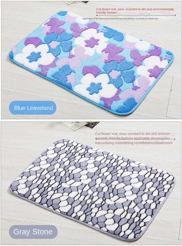 Bathroom absorbent mat bedroom floor mat door foot Mat toilet door mat non-slip home kitchen carpet