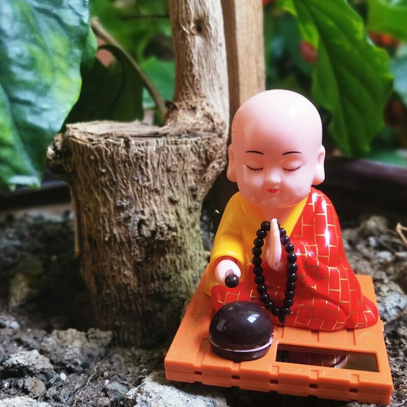 1PC tu sĩ Phật giáo búp bê bức tượng nhỏ bức tượng táp lô ô tô Hội Đồng