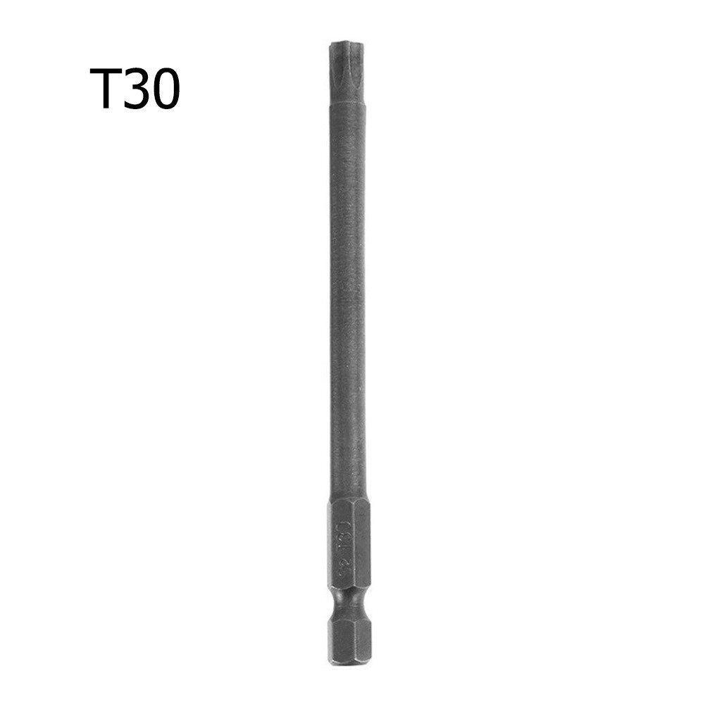1Pcs Magnetics Torx Screwdriver Bits 100mm Long T8 T10 T15 T20 T25 T27 T30