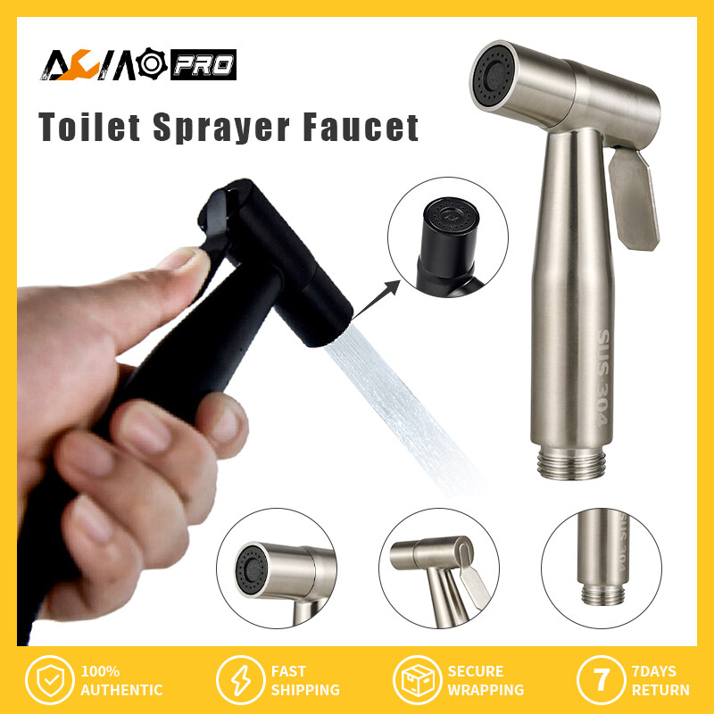 Aumopro bộ nắp bồn cầu bằng thép không gỉ 304 nắp bồn cầu bình xịt nắp bồn cầu cầm tay bình xịt vòi hoa sen cầm tay phòng tắm nhà vệ sinh
