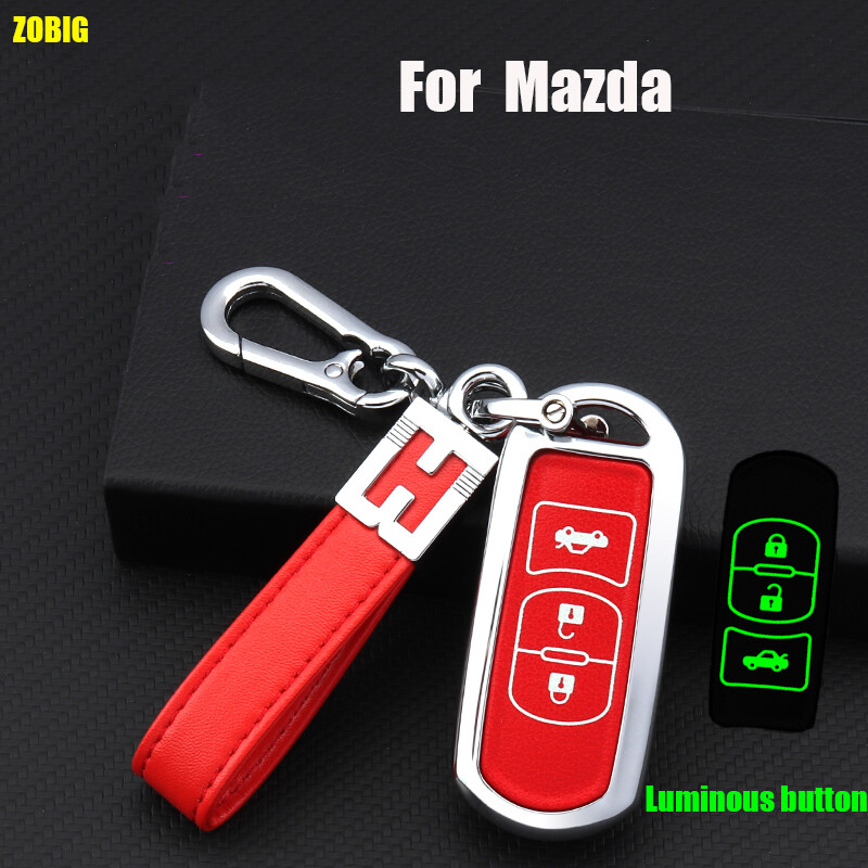 ZOBIG Vỏ Bọc Chìa Khóa Xe Hơi Cho Mazda 2 3 5 6 8 CX3 CX5 CX7 CX9 Vỏ Bảo Vệ Chìa Khóa Điều Khiển Từ Xa Thông Minh MX5 Với Móc Chìa Khóa