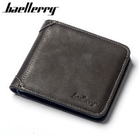 Baellerry Vintage Vintage Men S กระเป๋าสตางค์หนังแท้ยี่ห้อการ์ดสั้นผู้ชายกระเป๋าสตางค์คุณภาพสูงผู้ชายกระเป๋าเงินแบบบางสำหรับชาย