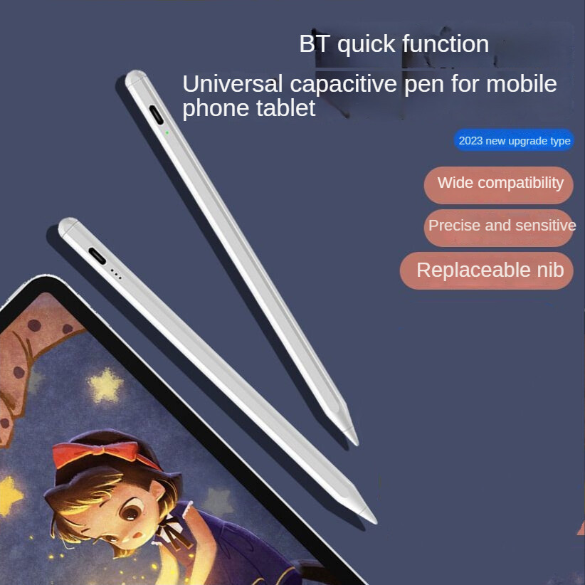 Bút cảm ứng đa năng, thích hợp cho điện thoại ios và android. bút cảm ứng màn hình màn hình cảm ứng ipad. bút vật liệu pom. type-c cổng sạc điện thoại. tương thích với tất cả thiết bị màn hình cảm ứng
