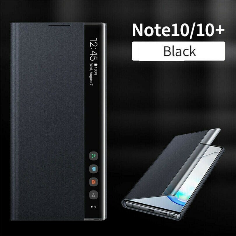 Ốp lưng da smart view cho samsung s20 a10 a20 s8 s9 s10 plus s10e s10 note 10 plus note 9 ốp đứng cửa sổ trong suốt
