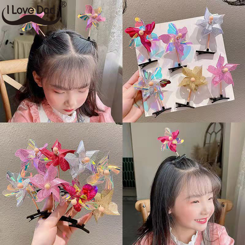 1Pc Girls Cute Cartoon Big Windmill Rotary Pinwheel Hair Clips Kids Sweet Hair Decorate Bangs Hairpin Barrettes Hair Accessories ราคา 12 บาท*ส่งฟรี