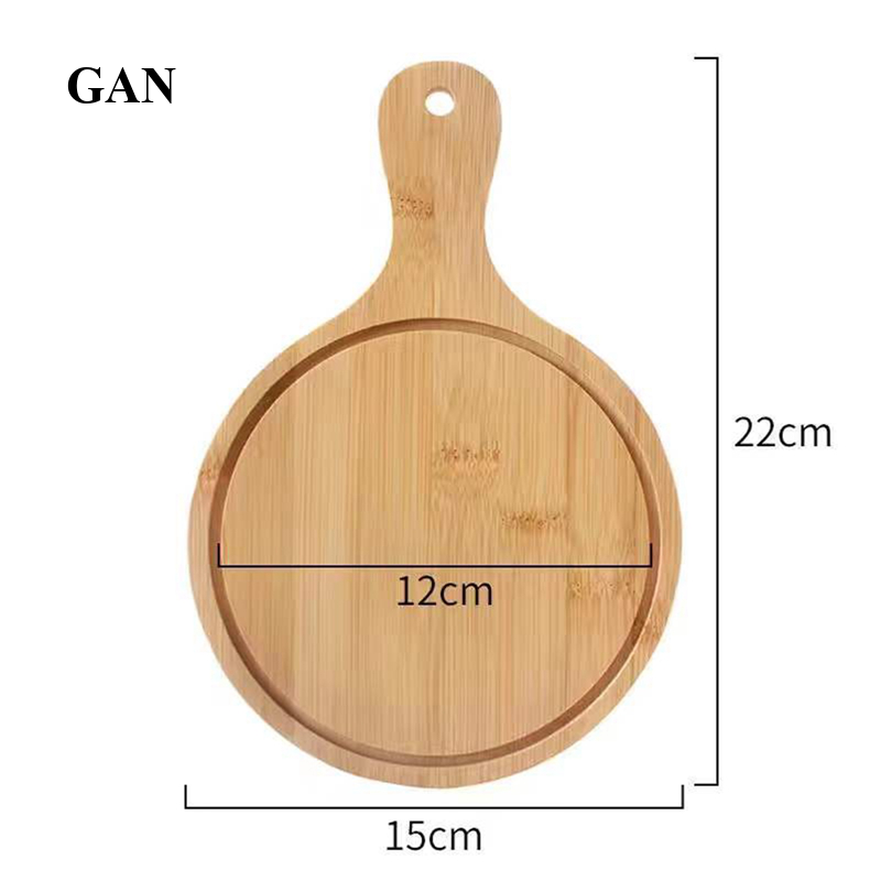 Khay làm bánh pizza bằng gỗ tre hình tròn khay nướng bánh 6-13 inch khay cắt lát khay phục vụ sushi phô mai bảng làm bánh pizza