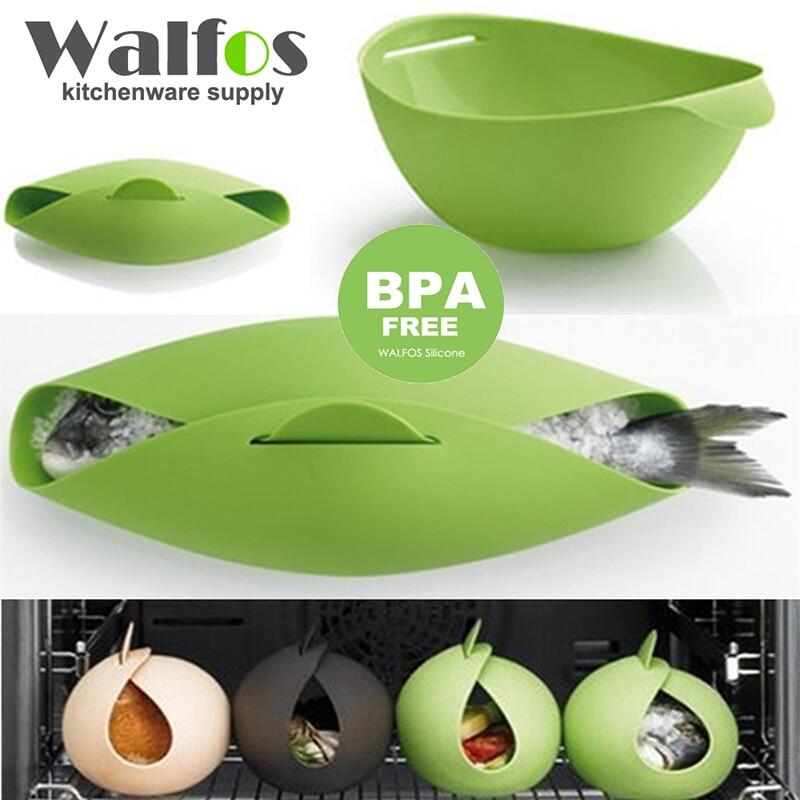 Walfos silicone microwave steamer oven fish sauce kettle poche cooker cooking tools ราคา 106 บาท*ส่งฟรี
