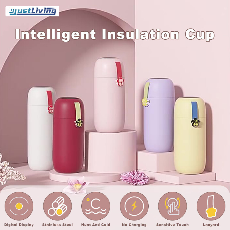JustLiving Cốc Cà Phê Bằng Thép Không Gỉ Đáng Yêu 350/450Ml CốC Giữ Nhiệt Cốc Chân Không Cốc Chân Không Cách Nhiệt Bình Nước Bình Cách Nhiệt Thông Minh Cầm Tay Chống Rò Rỉ