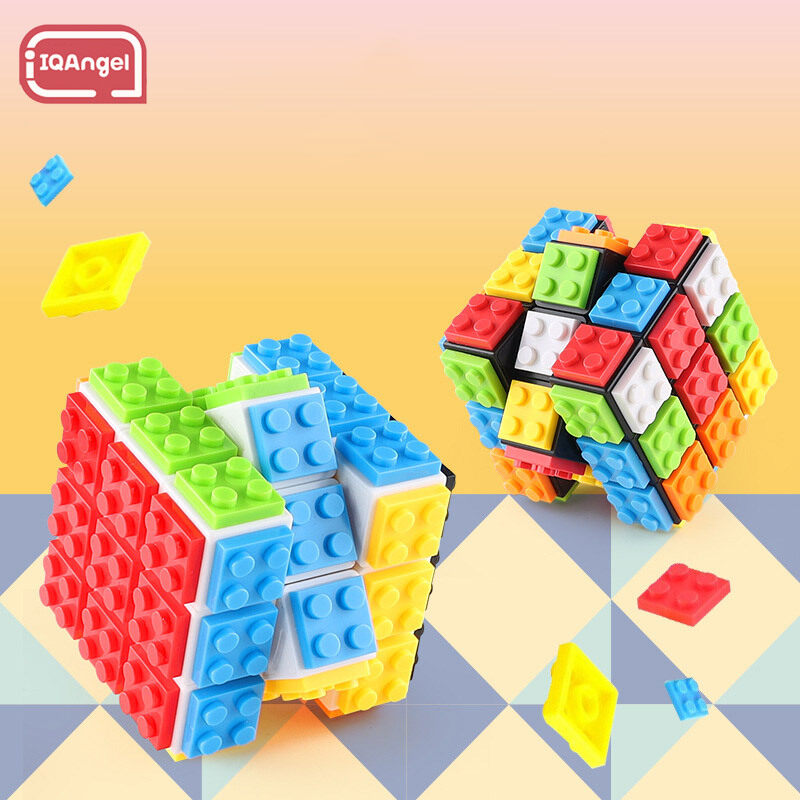 IQANGEL Pan-khối Xây Dựng Mới Khối Lập Phương Rubik Khối Lập Phương Giáo Dục Sớm Tự Lắp Ráp Ba Đơn Hàng Giải Nén Để Xây Dựng Khối Rubik Đồ Chơi Giáo Dục