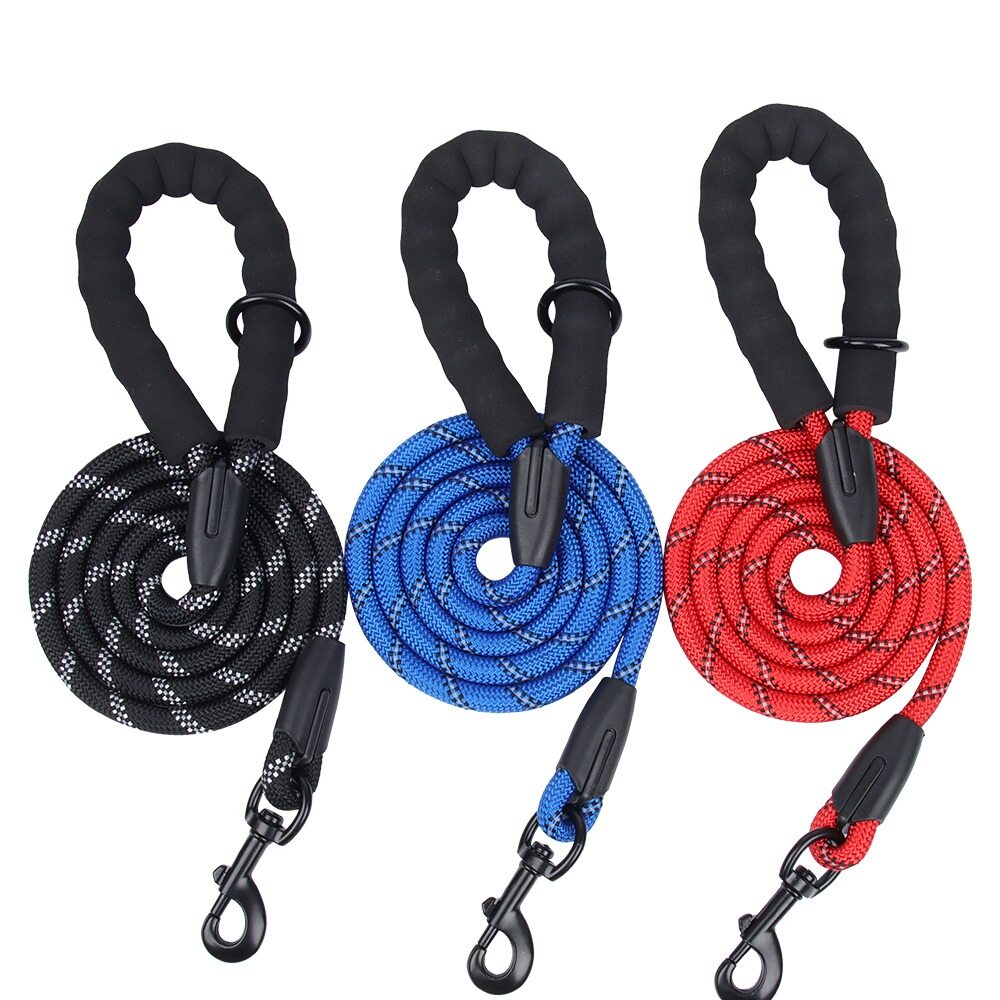150cm Heavy Duty Strong Dog Leash Comfortable Padded Handle Highly Reflective Threads For Small Medium Dogs Large Dogs Cats